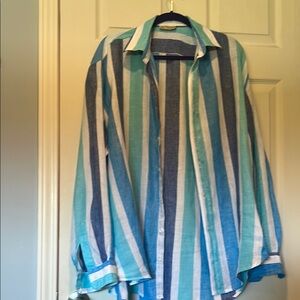 Blue Striped Men's Shirt
